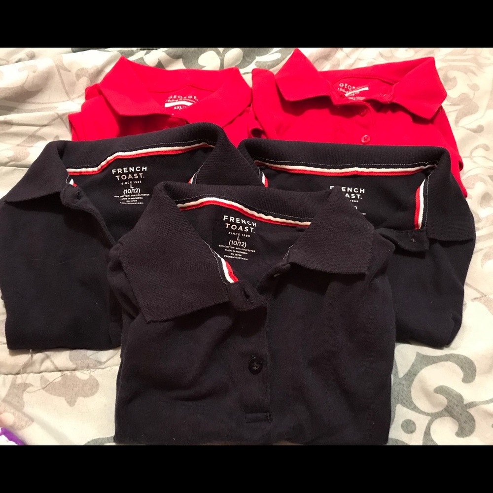 Girls polo style shirts size 10/12